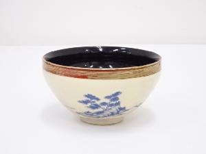 貴山造　山水文茶碗